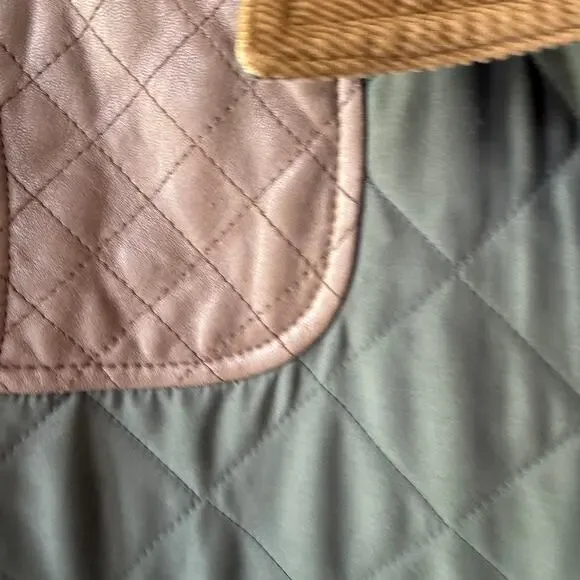 Ralph Lauren Olive Green Men’s Quilted Hunting jacket corduroy collar size L - Picture 4 of 12